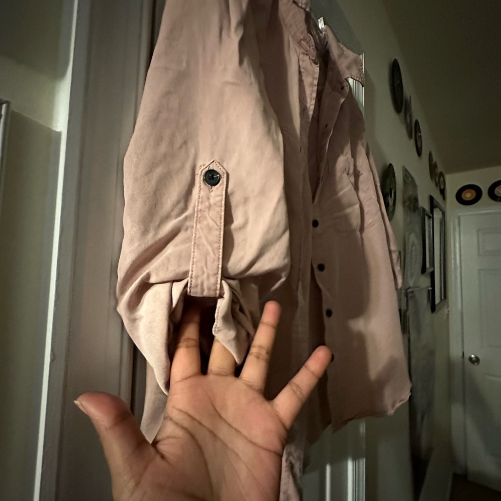 Blush pink Flowy jean top​ - Picture 7 of 7